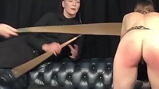 Slutty Maid Gets Spanked and Caned