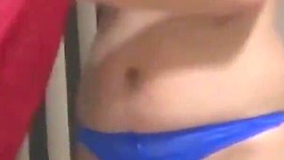 I Return From the Beach Excited, Great Masturbation in Front of Stepson and He Cums in My Pussy