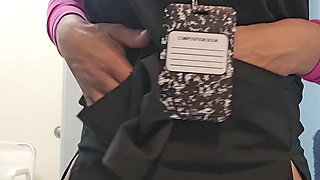 Flashing you my pussy while at work.