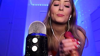Blonde tight pussy babe solo toy fun in glamour masturbation