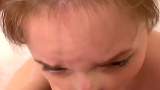 Wet Bathroom Throat - Quick Blowjob and Cum in My Mouth