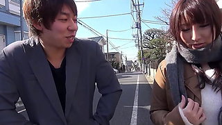 Big natural Boobs Japanese MILF Cougar seduce Boy to uncensored Backseat Car Fuck