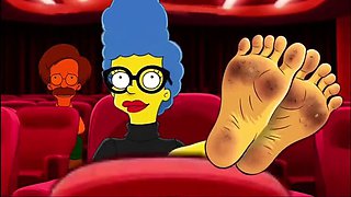 Hot Milf Mrs. Simpson Teases with Dirty Feet - Foot Fetish JOI & Cartoon Parody