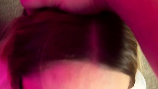 Great amateur video of Brunette POV oral sex