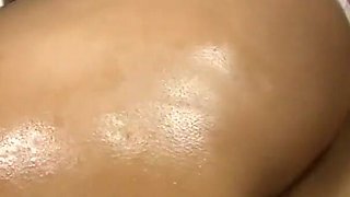 Beautiful ebony babe gets fucked hard