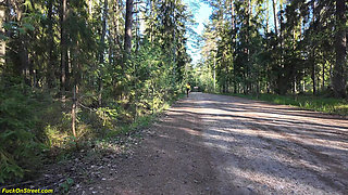 Flexi Teen Fucked in the Ass on the Roadside