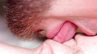 Close up CLIT LICKING! Pussy licking, pussy fingering, loud moaning real female orgasm!