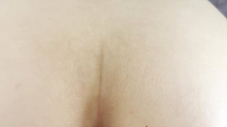 Quick Jerk off POV on Chinese Big Ass with Huge Load to Tiny Asshole