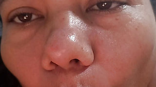 Girlfriend sucking soft deep throat