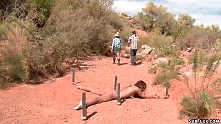 Amber Rayne & Claire Adams Anal Punishment - Rough BDSM Threesome with Dildo Gagging