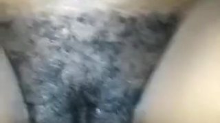 Creamy wet pussy ebony moaning while taking dick