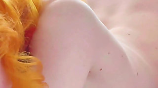 Submissive Lia Cums From Fingering on Master's Lap