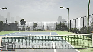 Trevor and Cheating wife amada having sex in tennis court