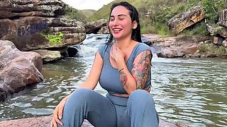 Jenifer Play Fucks Stranger By River While Friends Wait - Big Tits Teen Gets Facial
