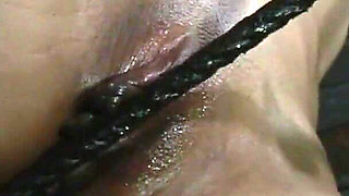 Caged Asian Witch Gets Her Orgasm From a Rough Knotted Rope