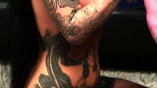 Tattooed Ex Stripper With Glasses BJ - Cum on face