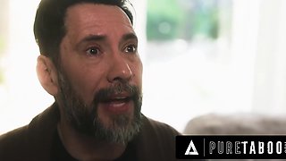 Stressed Busty Ebony Wife Yields to Creepy Neighbors Demands for Secret