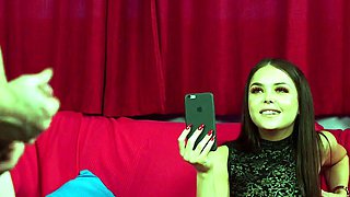 Naughty voyeur tempting guy for show