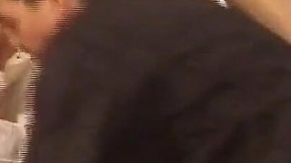Double Penetration and Cumshot in Mouth of Two Huge Cocks for Wonderful Sexy MILF