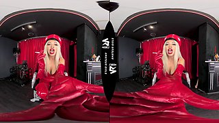 Red Leather Mistress Giving Jerking Off Instructions - VRVids