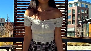 Euro amateur outdoor masturbation