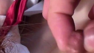 Kana Fujishiro sexy Asian with black hair goes to the party with the boy dressed as a college girl