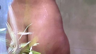 Amateur striptease and Solo masturbation