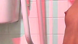 Stunning Blonde Gets to Ride Two Fit Hunks in the Restrooms