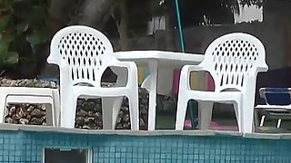 Ebony BBW Vanessa Del Shows Off Her Massive Tits As She Bounces In The Pool