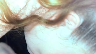 BBC Slut Sucks Dick on Front Porch