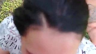 Picking up a Fellow Traveler Ended with a Juicy Double Blowjob Outdoors