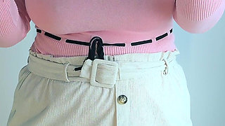 Wife with Big Breasts Plays in Front of the Camera