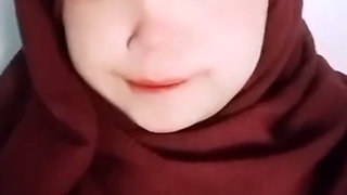 Long Time No See with My Girlfriend Hijab Big Natural Breasts Horny Plug Pussy