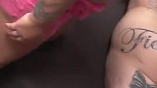 German Pornstar Babe Kira Knight and Jeaninne Gettin Fucked by Old Guy