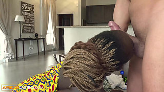 Naughty Big Tits Black Babe Throated Rough Upside Down In Amateur Casting Call