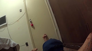 Skinny teen all smeared with candy fucks with big cock