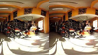 189 - Claudia Mac - Blonde Solo Model Naked On A Bike