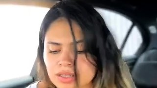 beautiful sweet teen masturbating her pussy in her car 86189