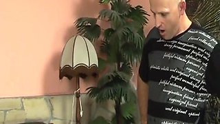 Busty German Wife Fisted and Fucked on the Leather Sofa