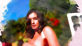 Beautiful big tits teen passion posing
