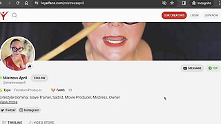 Dominatrix Mistress April - Slaves Therapy