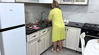 Stepmom Lets Step Son Fuck Her Ass After Feeding Him