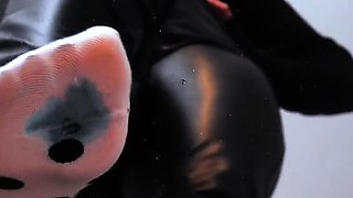 Close up cock jerking solo