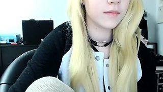 Blonde Teen Solo Masturbating On Webcam
