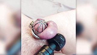 Denied a Real Orgasm!! Viagra in Chastity - slave challenge (Hands Free Cum)