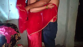 Brother in law in red saree fucked his sister in law