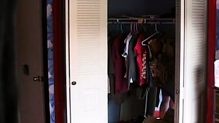 Big tits spied while changing