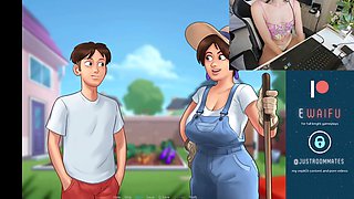 Streamer babe in lingerie gets playful in Summertime Saga episode two