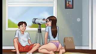 Summertime saga game america and Canadian step mom love german dirty mom