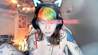 Sexy tattooed girl with glasses gets steamy in erotic audio for guys